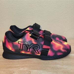 TYR L-1 Lifter Weightlifting Shoes Fire Red Black Men's Size 12 Women's 13.5